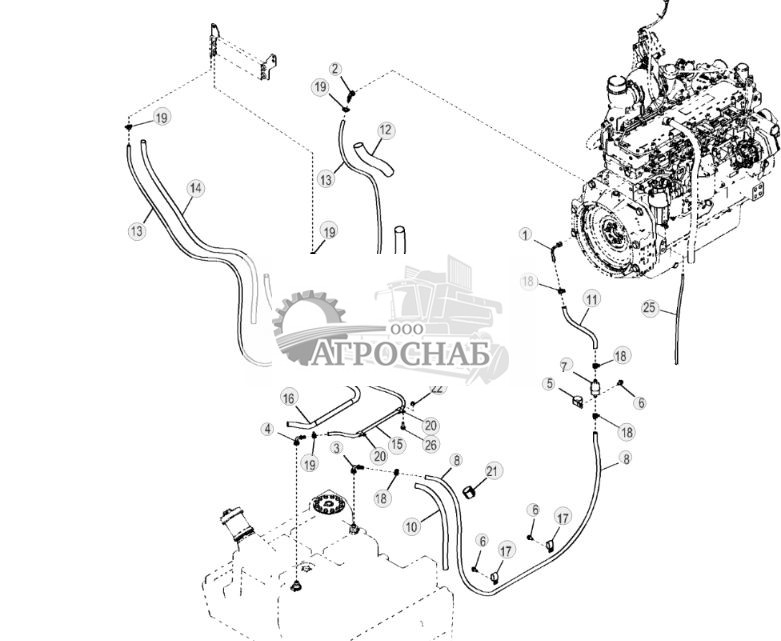 Топливные шланги и фитинги (двигатели 6090HDW01  6090HDW04) - ST3394 300.jpg